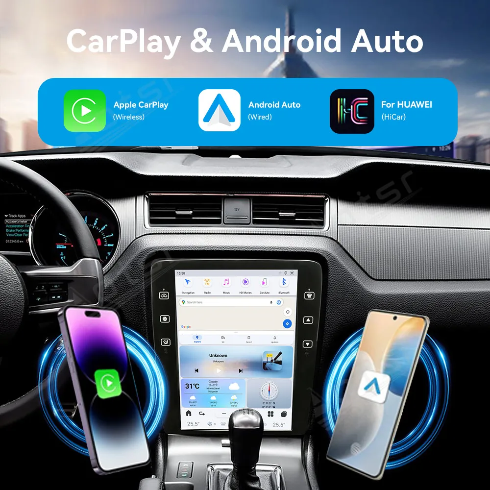 12.1 Inch Multimedia Player Android 13 Qualcomm Snapdragon For Ford Mustang 2009-2013 Car Radio GPS 4G WiFi CarPlay Head Unit