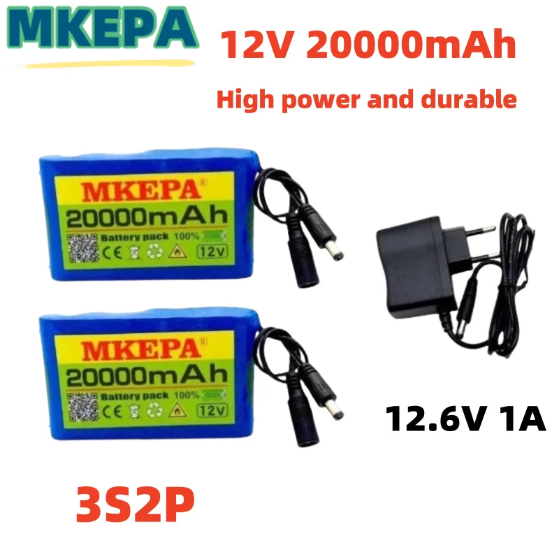 New Portable 3S2P 12V 20000mah Rechargeable Li-Ion Battery, For LED Portable Rechargeable Li-ion Battery for fishing lights