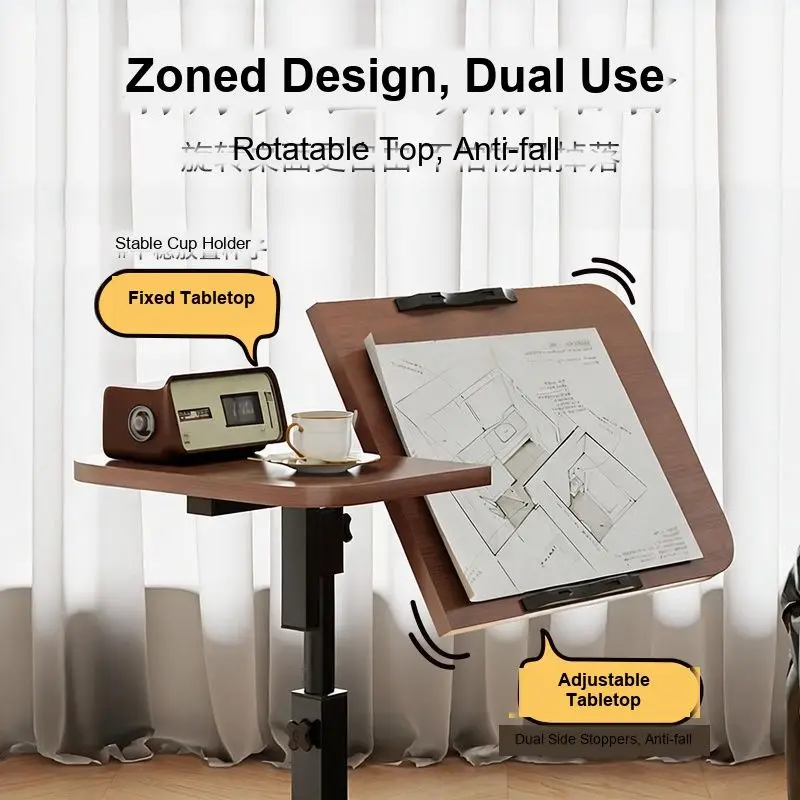 Bedside table Laptop tablet holder Sofa side table Movable lifting Floor reading with wheels
