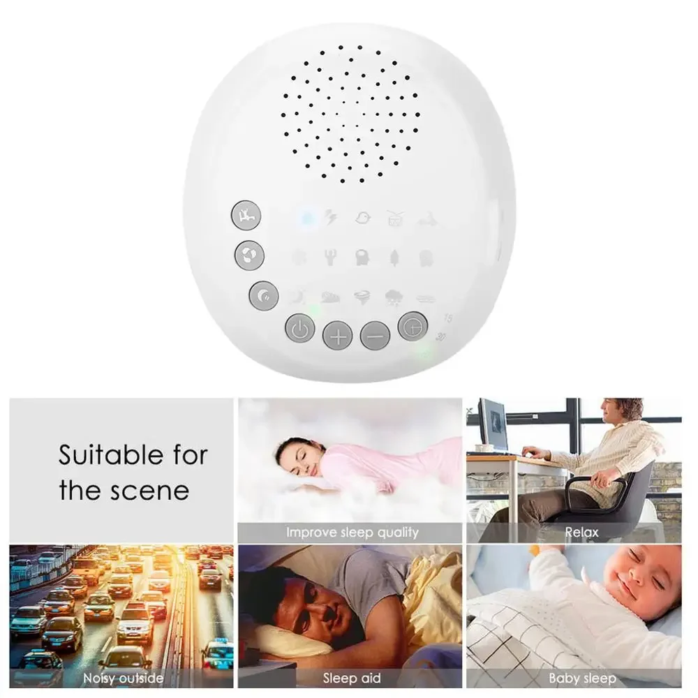 Timed White Noise Machine Music Sleep Sound Machine For Sleeping & Relaxation for Baby Adult USB Sleep Aid Device Travel Homeuse