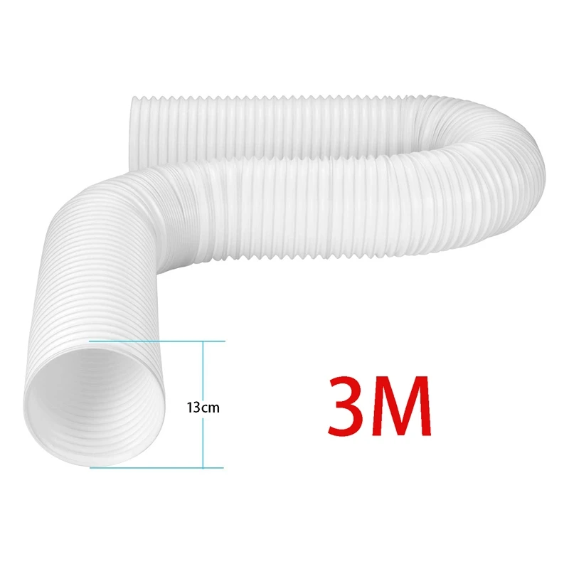 Portable Air Conditioner Exhaust Hose, Universal Pipe Air Conditioner Exhaust Hose 5 Inch Width PVC Duct Extension(3M)