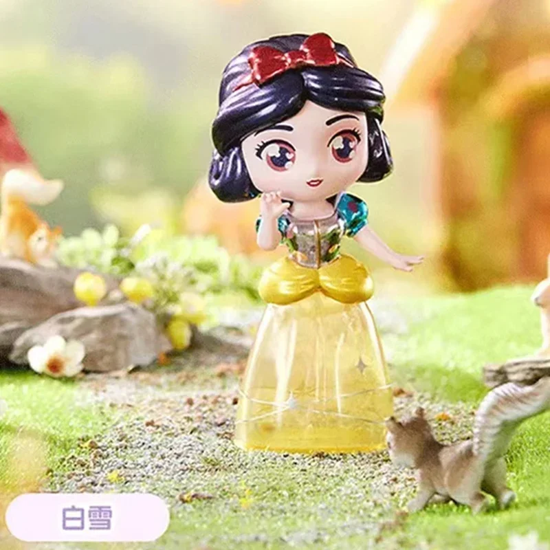 MINISO-Disney Fantasy Princess Series Blind Box ، Snow White ، Cinderella ، Belle ، Ariel ، ديكورات سطح المكتب ، دمية نموذجية ، هدية اللعب