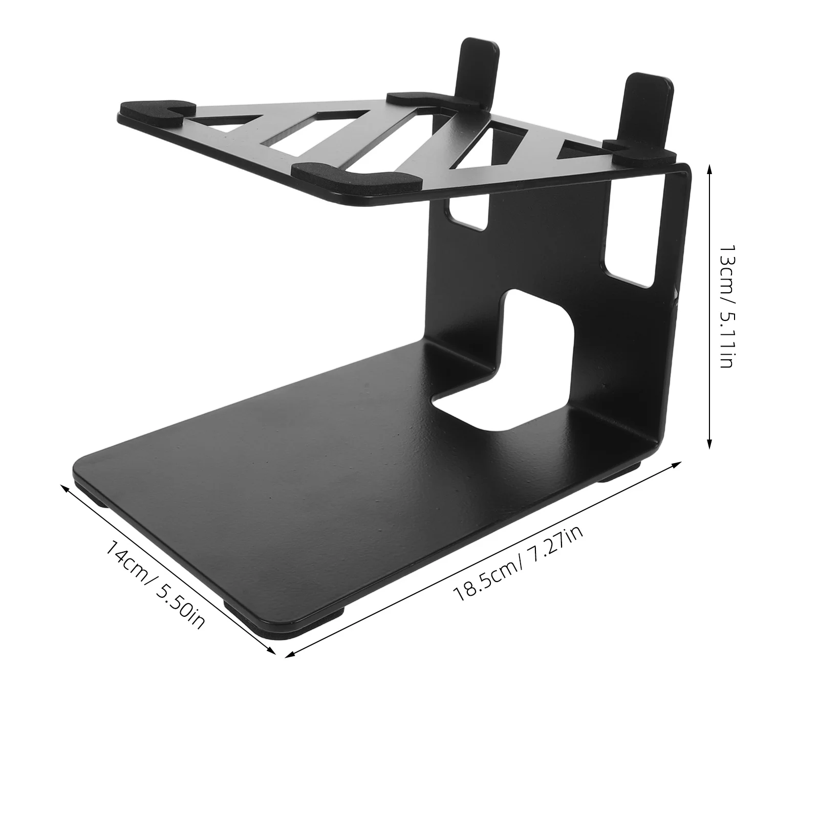 Metal Speaker Stand 18.5x13x14cm Shock Mount Holder Nonslip Edge Guard Stable Support Home Office Gaming Desk Speaker Desk Mount