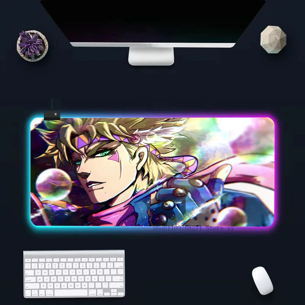 Jojo César Mousepad XXL RGB Gaming Mouse Pads HD Negro Accesorios para jugadores LED grande