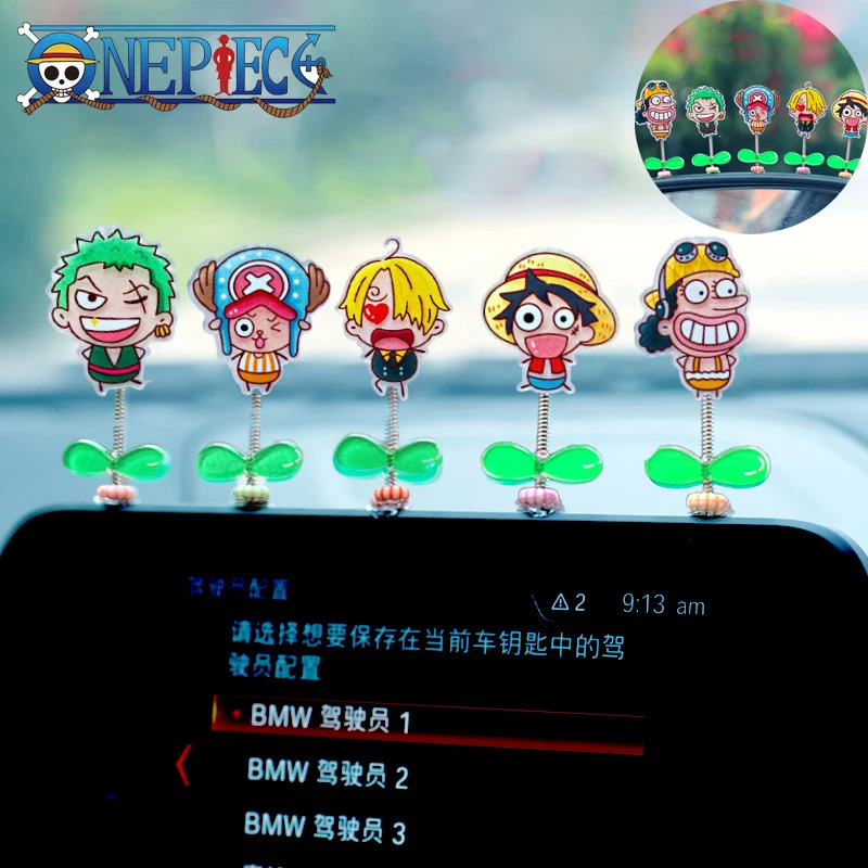 Decoración Interior de coche de una pieza, adornos de consola central de Anime Luffy, decoración para casco de motocicleta y bicicleta, adornos para coche, joyería