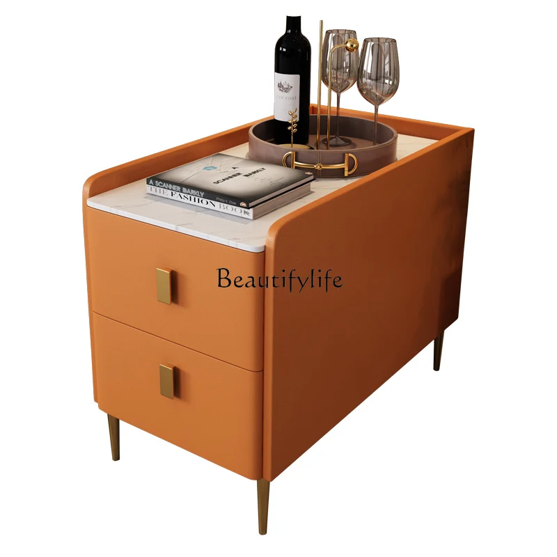 

Sofa light luxury rock slab living room locker 40 sofa compartment narrow mobile solid wood corner few