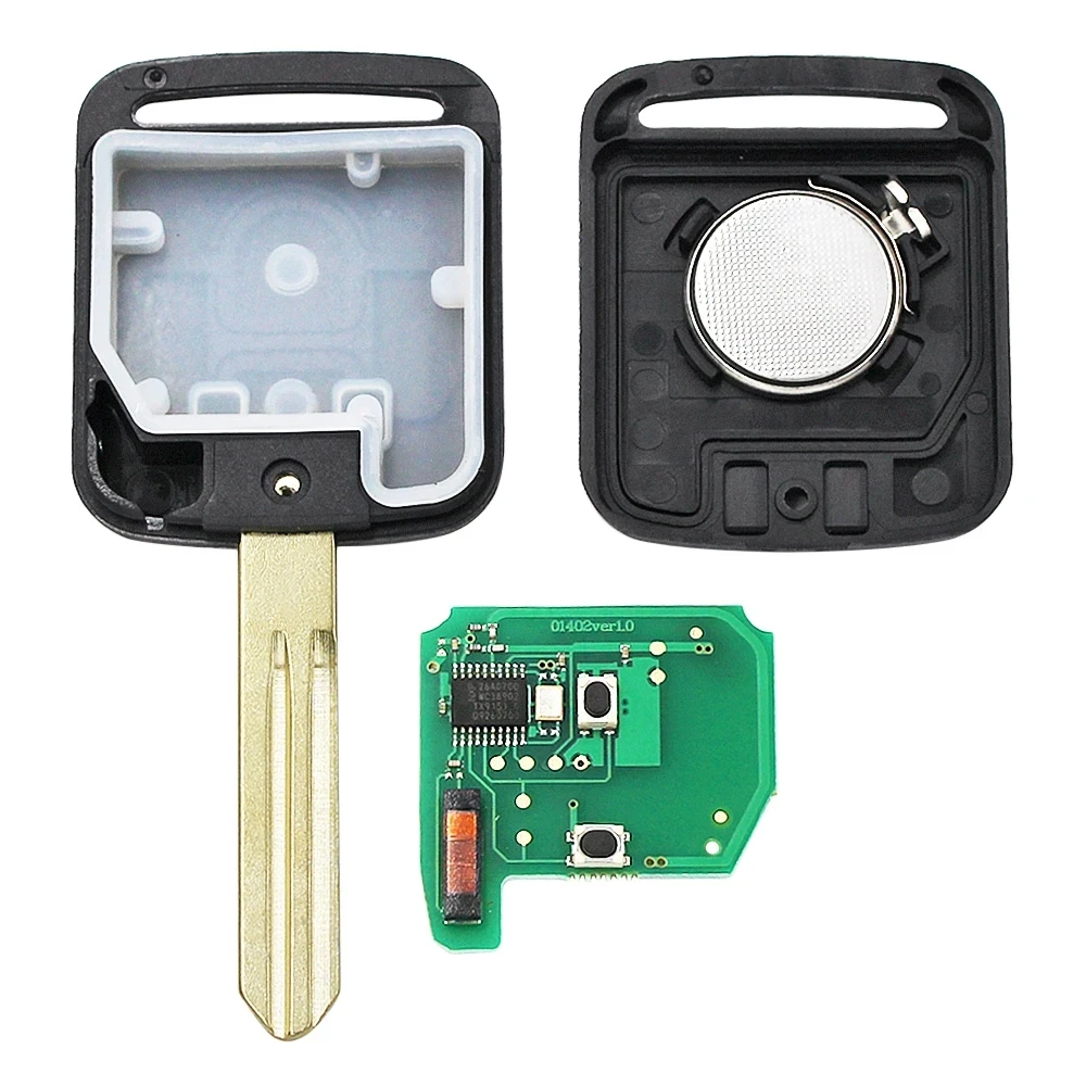 KEYECU Replacement Remote Head key Fob 2BTN 433MHz ID46 for Nissan Elgrand X-TRAIL Qashqai Navara Micra Note NV200 5WK4 876/818