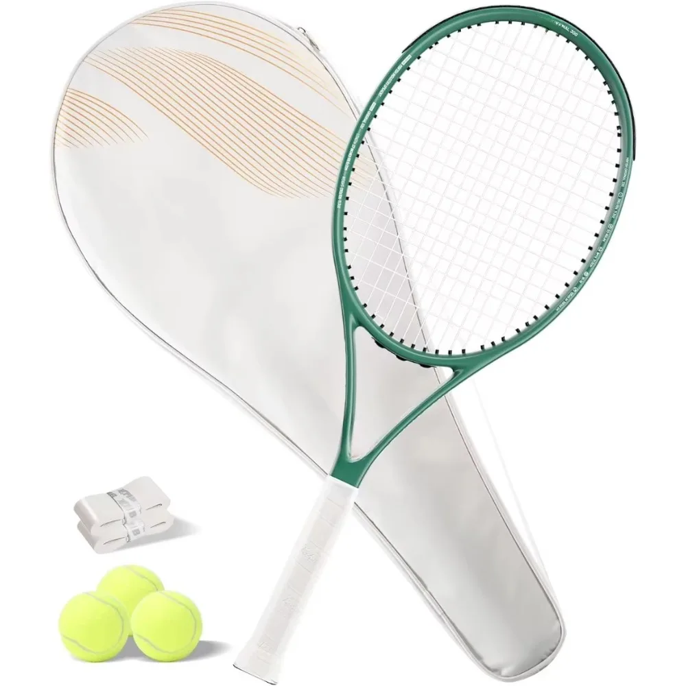 Tennis Racket - Super Value Set with Pre-Strung, 27'' Tennis Racquet for Beginner, Comfortable Handle, includes 3 Tennis Balls