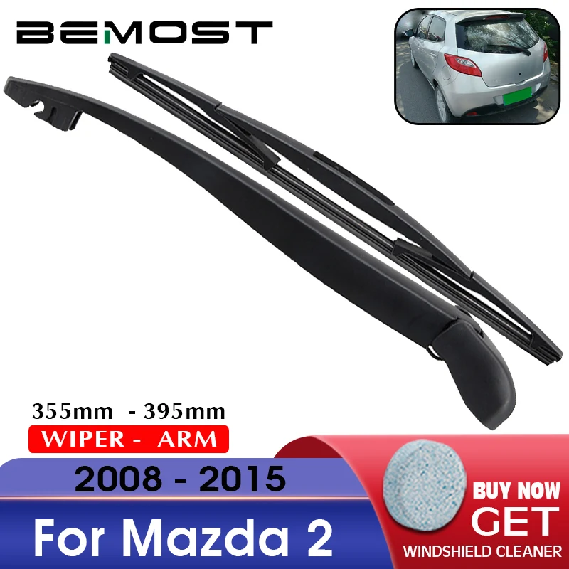 BEMOST Car Windshield Rear Wiper Arm Blade Natural Rubber For Mazda 2 355MM Hatchback 2008 2009 2010 2011 2012 2013 2014 2015