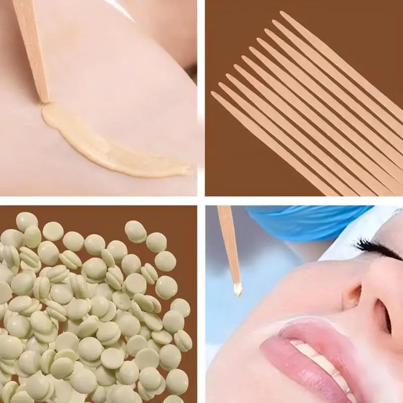 Disposable Beeswax Stick for Hair Removal Wax Paper Waxing Stick Waxing Eyebrow Trimming Stick Waxing Stick 88mm Pointed Tip