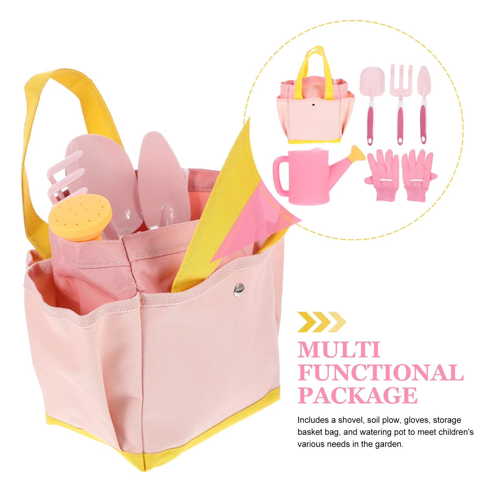 

1 set Kids Tools Set Pink Small Shovel Rake Small Garden Shovel Garden Supplies Children Gardening Weeder Outdoor Toys