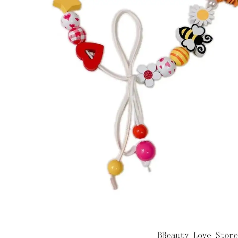 قلادة زهرة متعددة الألوان نابضة بالحياة تعدد الأزهار متعددة الأغراض هدية مجوهرات الصيف خفيفة الوزن