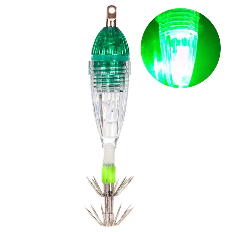 

Waterproof Underwater LED Fishing Light Fish Lure Attracting Light Lamp With Squid Jig Hooks