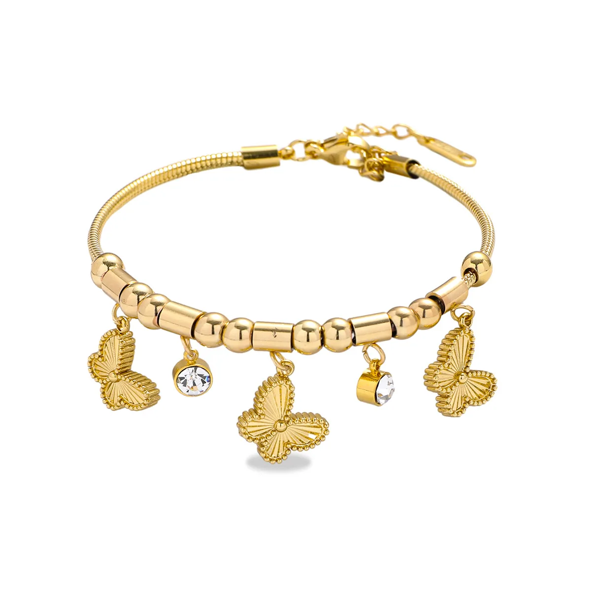 Butterfly Bracelet, Titanium Zircon Beaded, Women’s Euro Chic, Daily/Work Eye-Catching, Perfect Gift, Limited Offer