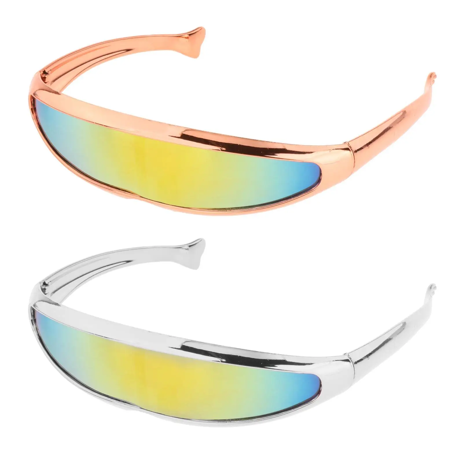 Funny Futuristic Sunglasses Alien Robot Mirror UV400 Eyeglasses Sun Glasses