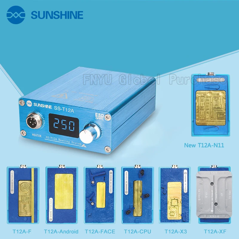 SUNSHINE SS-T12A-N11 Kit Stasiun Solder Alat Perbaikan Motherboard untuk iPhone 11 11P 11P MAX Alat Perbaikan Pemanas Ponsel
