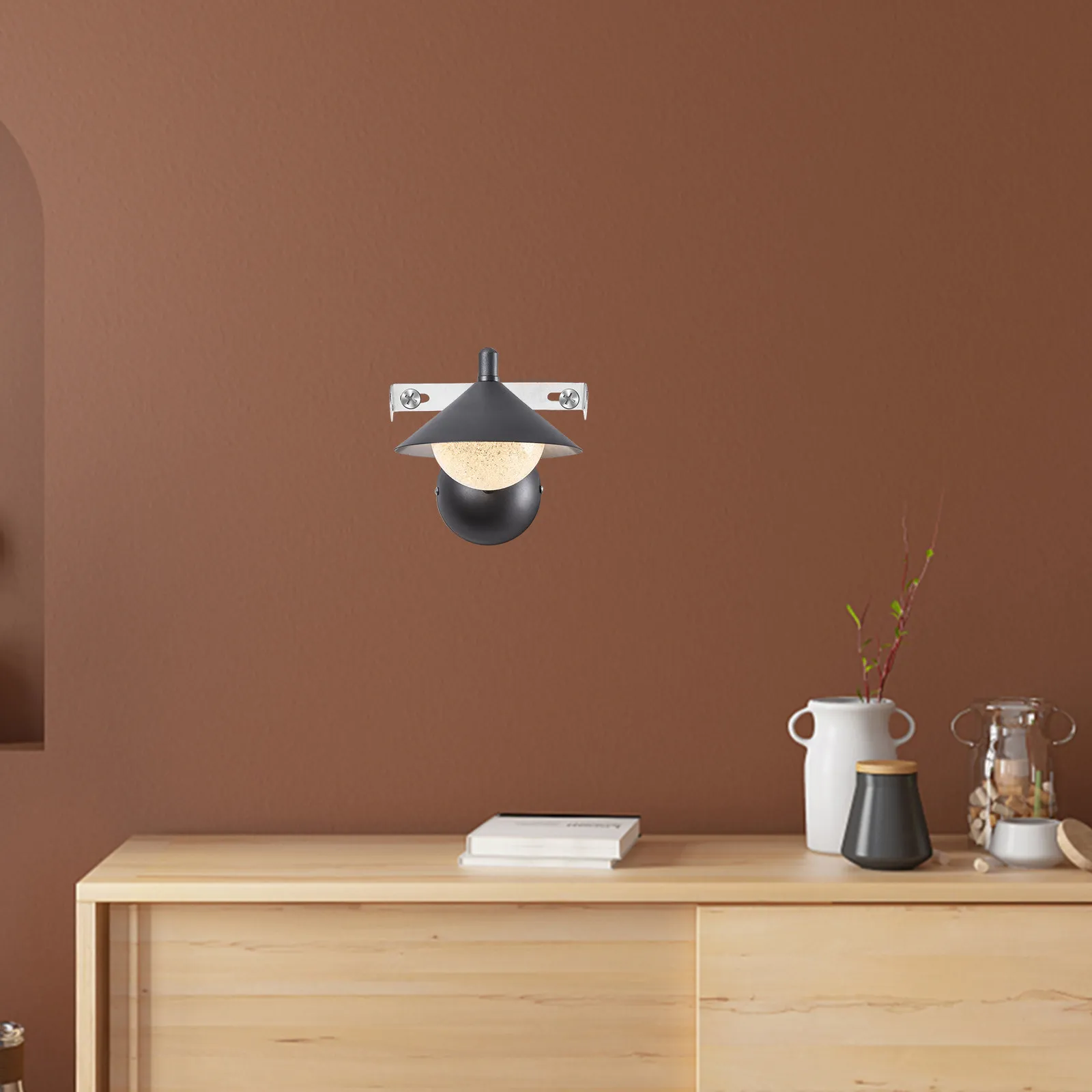 

8Pcs Wall Light Mounting Bracket Kit Semi-I Beam Design for Bedroom Study Living Room DIY Pendant Lamp Fixture Mounting Plate