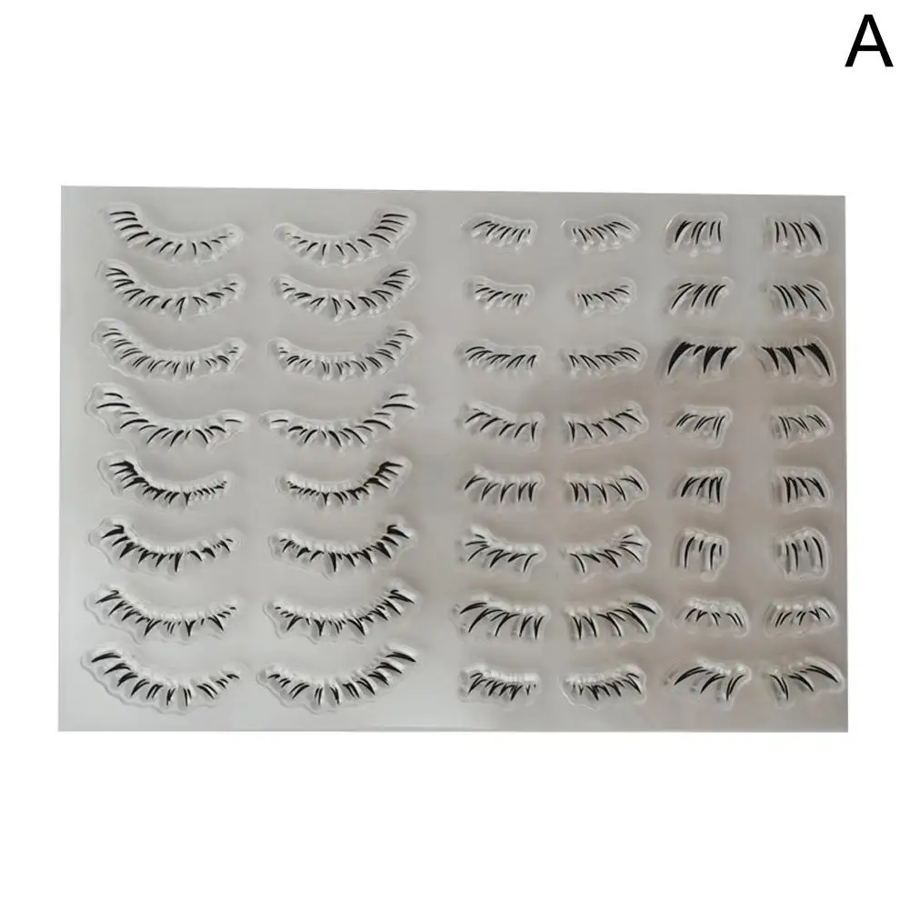 Eyelash Stamps Tool Eye Makeup Tool Diy Lower Lashes Extensions Natural Look For Make Up Beginner False Eyelash N0A8