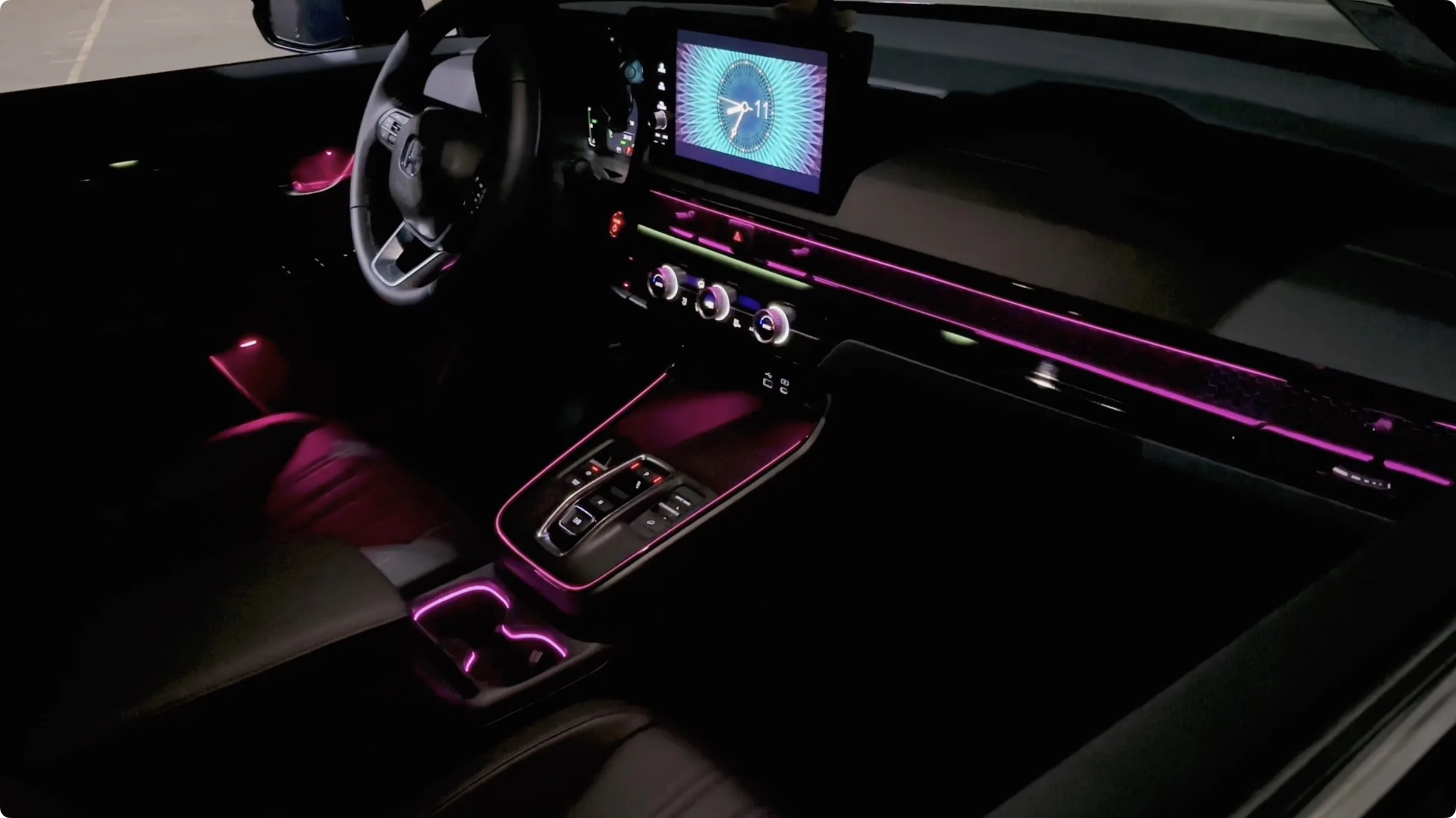 for CRV 2023-2025 Auto Interior Lighting System LED Color-Changing Ambient Light Music Rhythm Control Multi-Function 12V