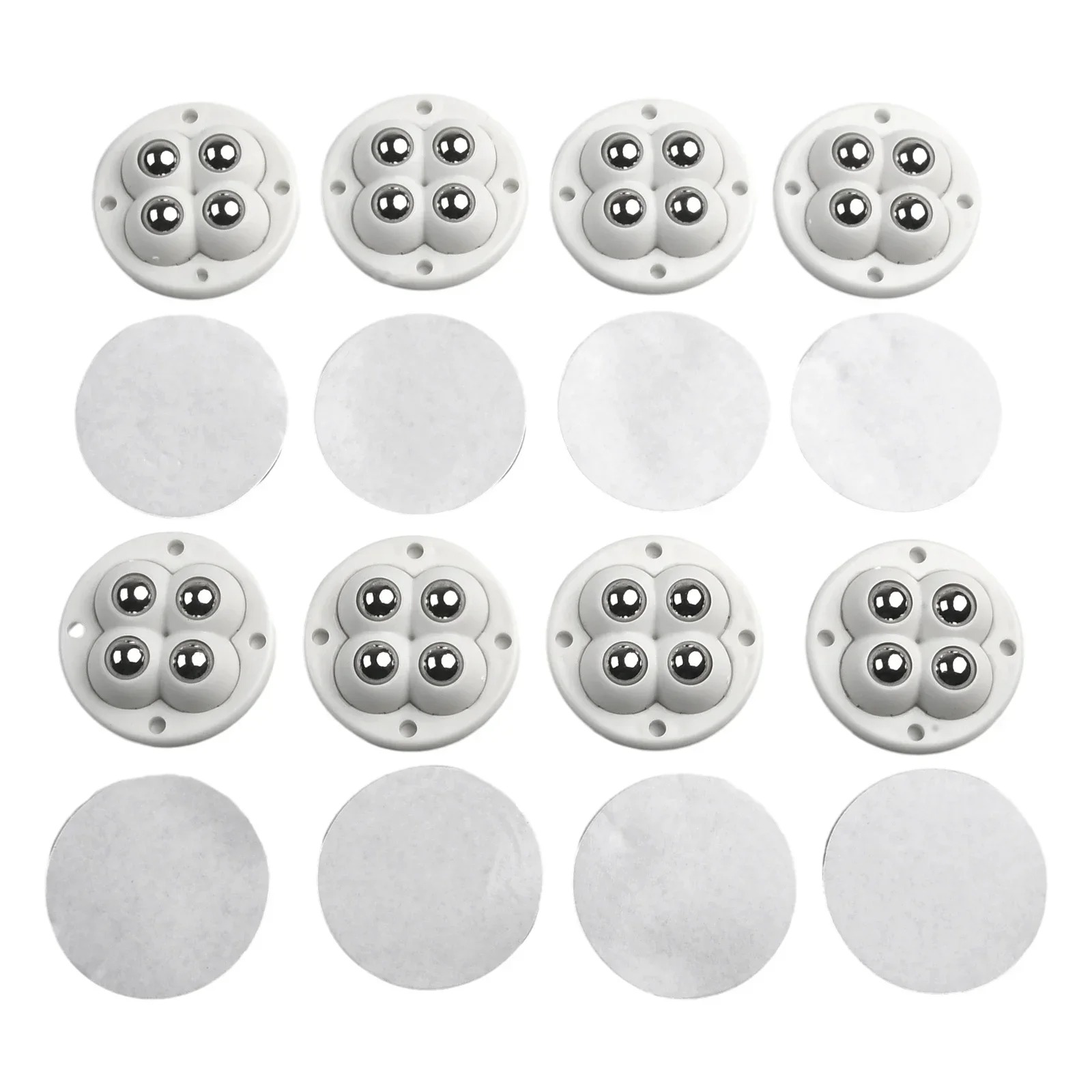 Sturdy Furniture Casters  4 Steel Ball Rollers Wheels  Easy DIY Installation  Move Heavy Objects with Ease  Pack of 8
