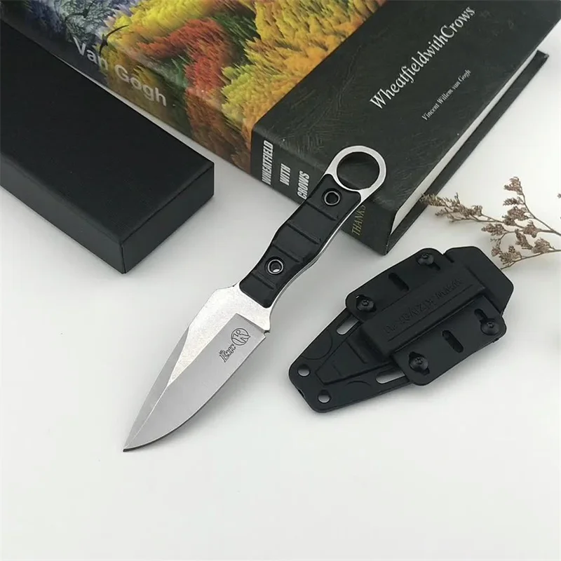 Mini Kizlyar Small straight Knife Outdoor Camping Survival Rescue Tactical pocket EDC knife nylon fiber 440C steel treatment