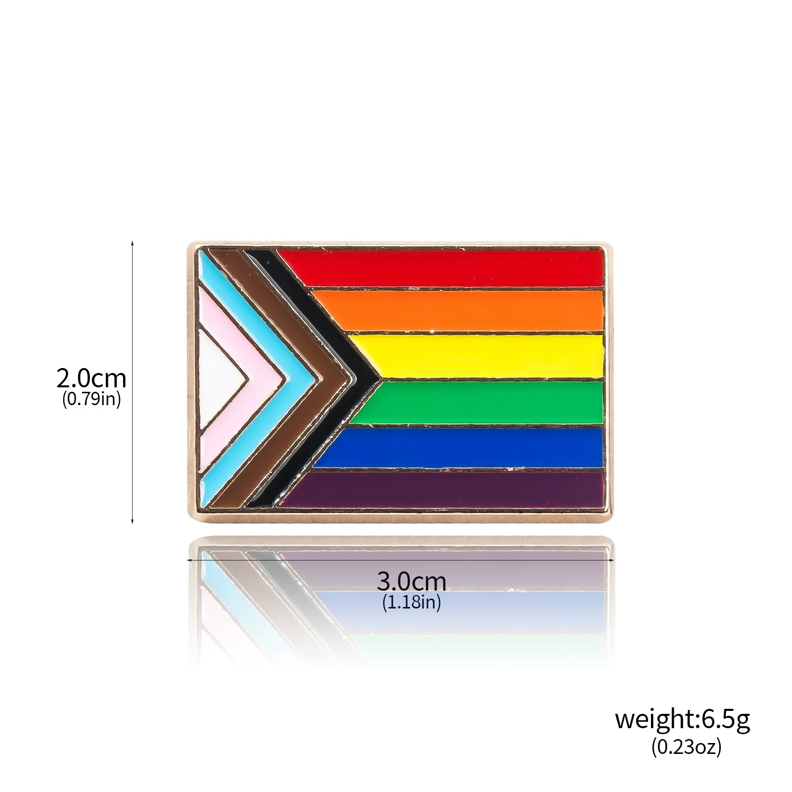 New Progress Pride Brooch Batch - LGBT Transgender Rainbow Lesbian Bisexual Gay Progressive Brooch Badge