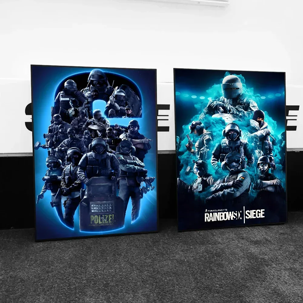 C-Clancy's Rainbow Six Siege Game الكلاسيكية خمر الحد الأدنى جماليات قماش اللوحة لغرفة المعيشة ديكور المنزل الحديث ﻿