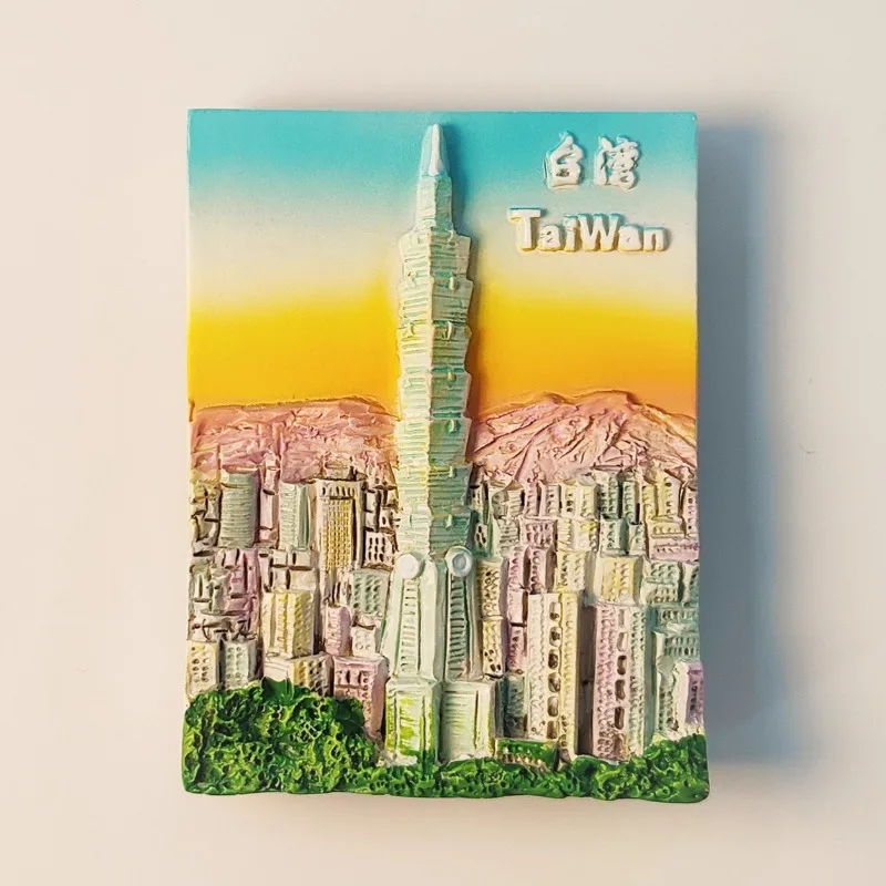 China Taiwan Fridge Stickers Taipei Travel Souvenirs Kenting Taipei 101 Building Fridge Magnets Home Decor Wedding Gifts