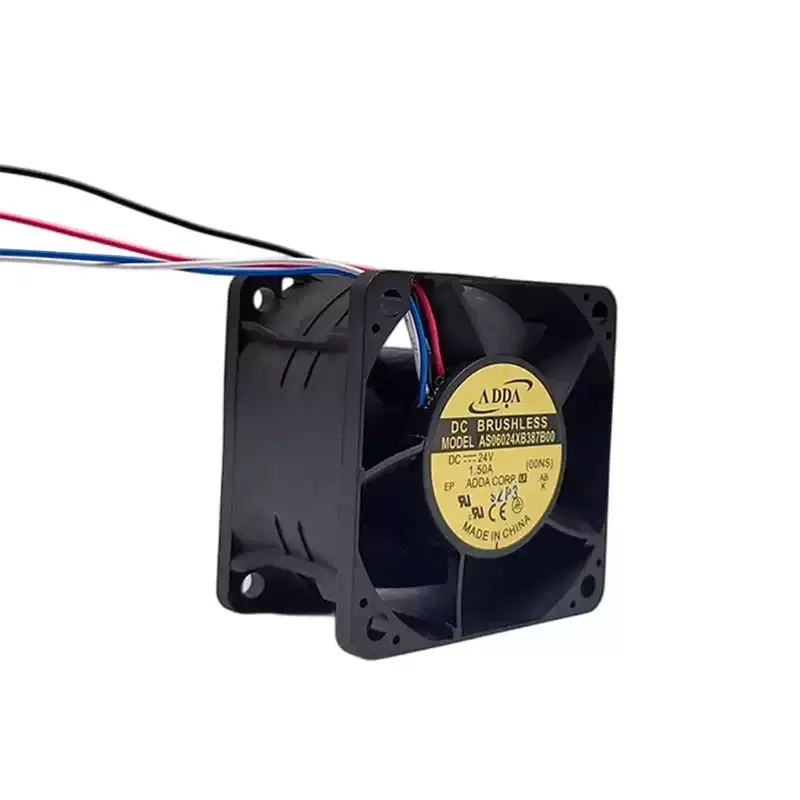 Original For ADDA AS06024XB387B00 24V 1.50A 6038 60mm 4Pin PWM Dual Ball Bearing High Speed Powerful Server Inverter Cooling Fan