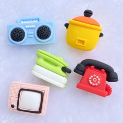 10Pcs Kawaii Cute Mixed Mini Retro Gadgets Flat Back Resin Cabochons Scrapbooking DIY Jewelry Craft Decoration Accessories E26