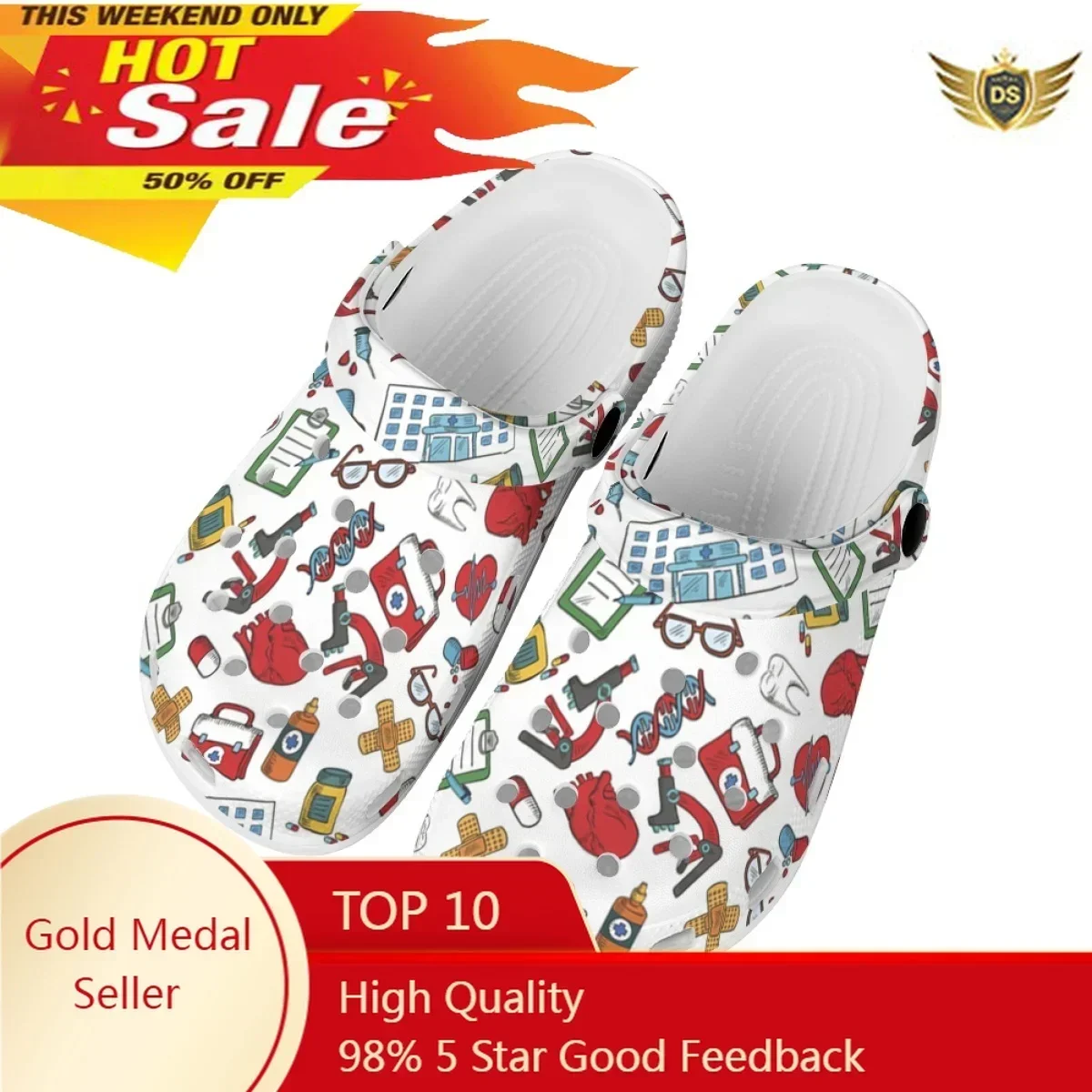 

Medical Equipment Garden Clogs Shoes Adults Women Men Custom For Nurse Doctor Daily Work Cozy Softs Outdoor Sandals Home Slipper