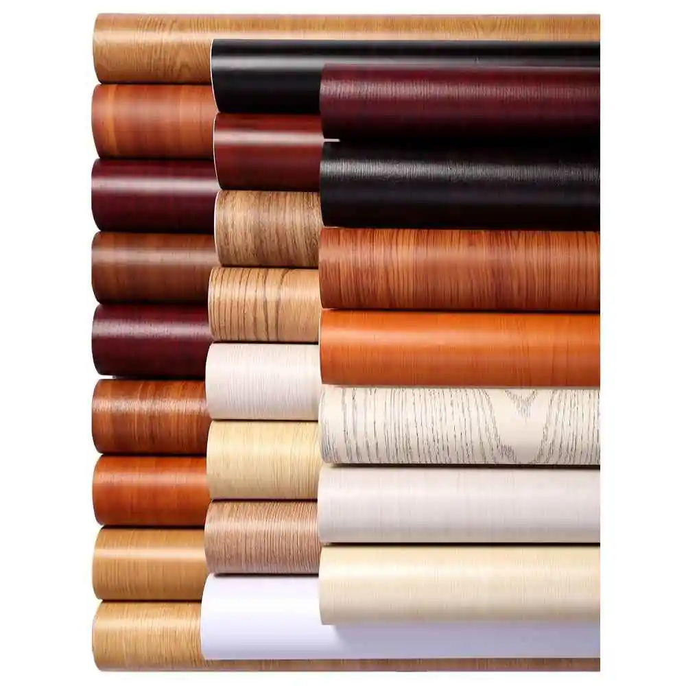 Self-Adhesive Furniture Revamp Stickers Nordic Style Wood Grain Design Cabinet Display Case Makeover Post-it Notes Decor
