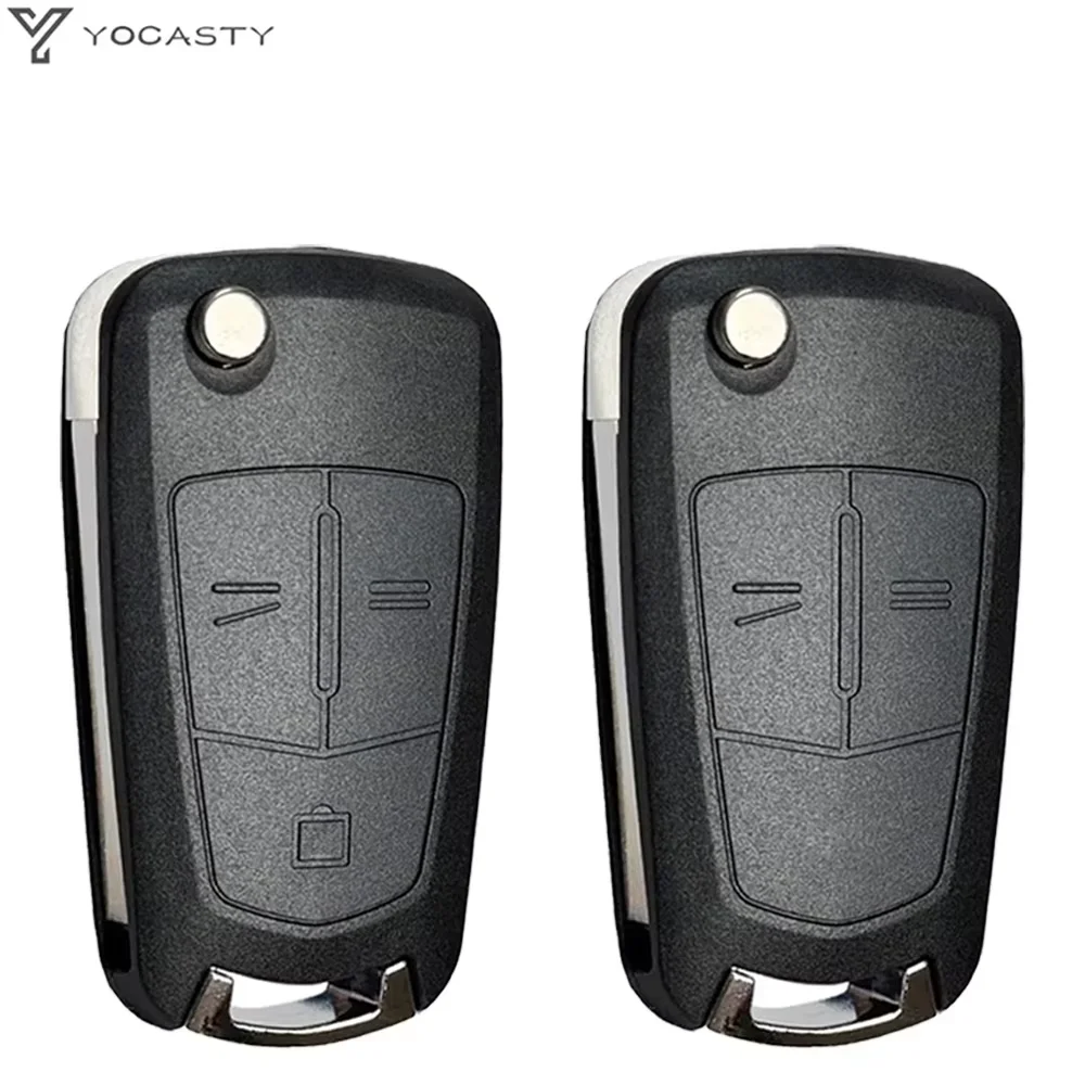 YOCASTY Flip Remote Car Key Shell For Opel Vauxhall Corsa D Astra H Zafira B Vectra C Signum Meriva With Z Groove