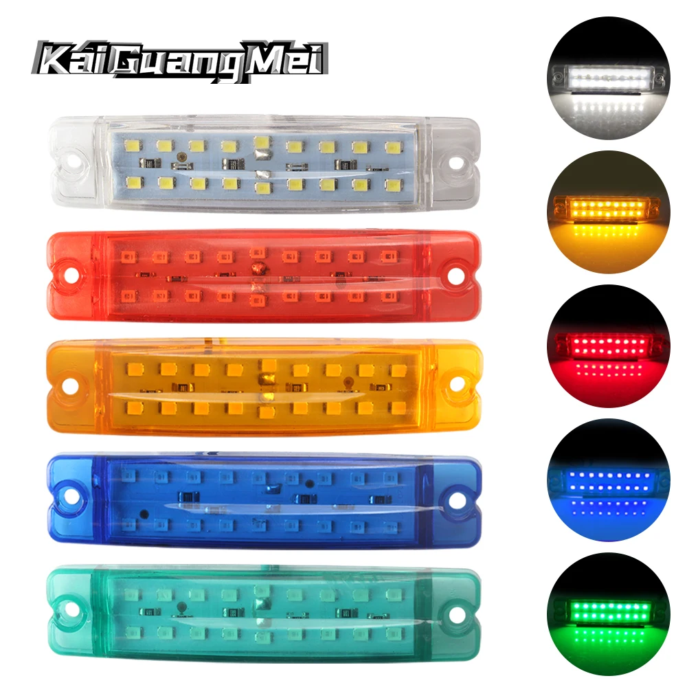 18 LED truck side lights trailer lamps warning emergency light led bar parking signal lights for SUV TRUCK motorcycle lorry 12v