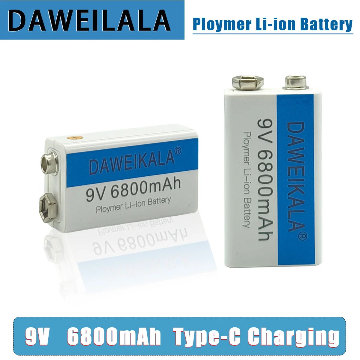 2026 Best-selling 100%New Original 9V 6800mAh+USB Fast Charging Line  LI-ION Rechargeable Battery for Electric Fan Flashlight