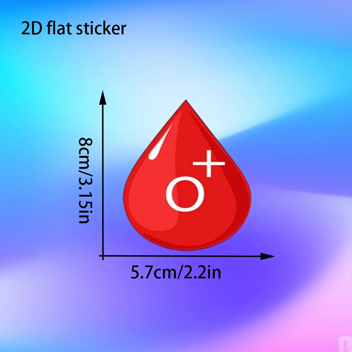 O+ Blood Type Red Heart Waterproof Vinyl Sticker Emergency Medical Safety Decal Motorcycle Helmet Body Exterior Styling Decor
