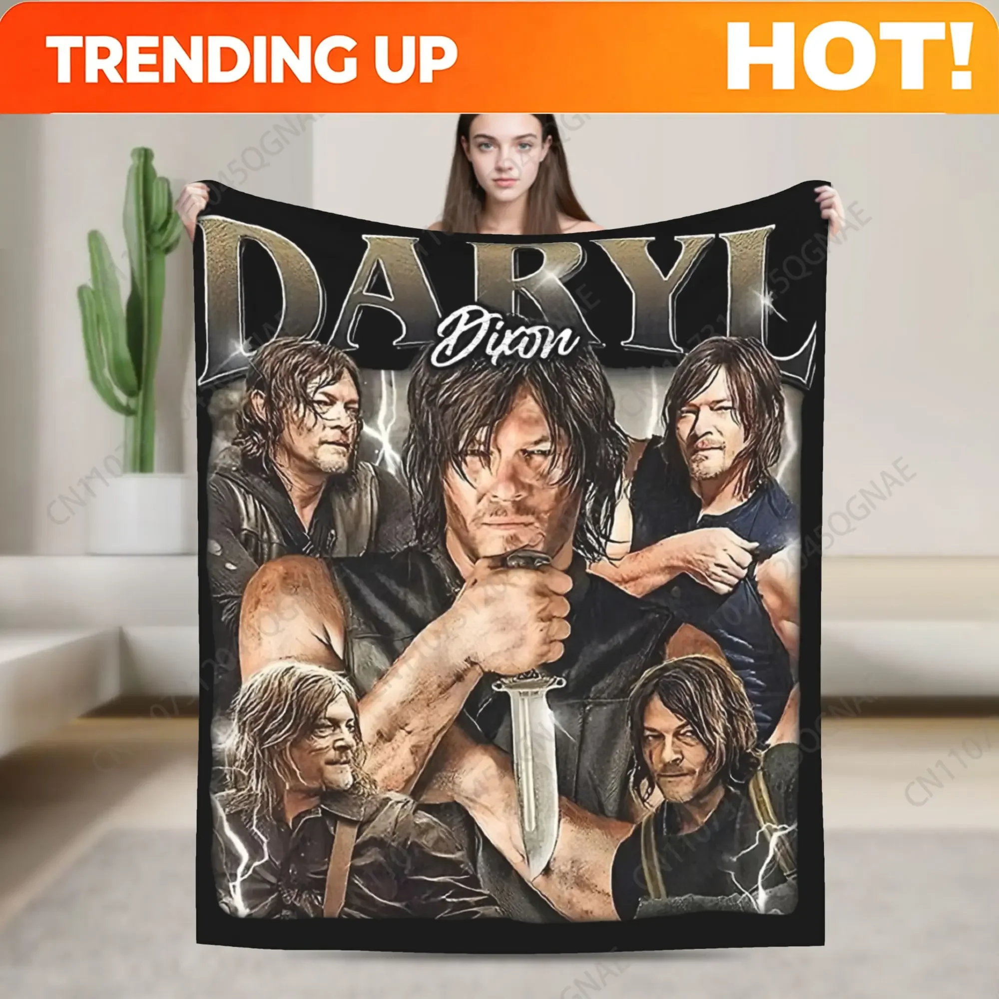 Daryls Dixon The Walking Dead Blankets Velvet Spring/Autumn Multifunction Super Warm Throw Blanket For Home Bedroom Bedspreads