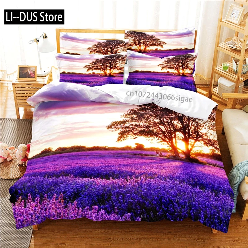 

Lavender Manor Bedding Set Duvet Cover Set 3d Bedding Digital Printing Queen Size Bedding Set Fashion Design