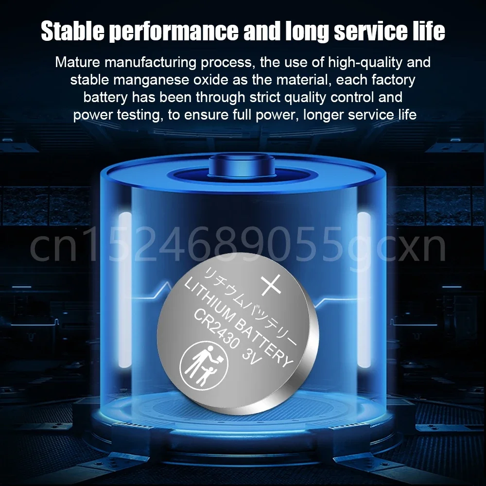 10PCS CR2430 DL2430 280mAh CR 2430 3V Lithium Battery for Smart Watch Headphone Toy Scale Clocks Hearing Aids Button Coin