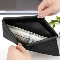 Self‑Closing Artificial Leather Long Wallet Passport Driver's License ID Holder Headphone Data Cable Storage Cash Pouch 6