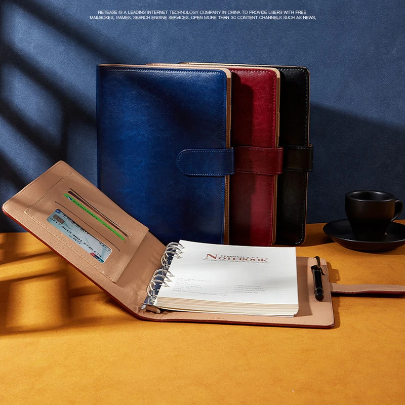 Office A5 Notebook Journal Diary with Binder Notepad Agenda Planner Stationery Organizer Note Book Sketchbook