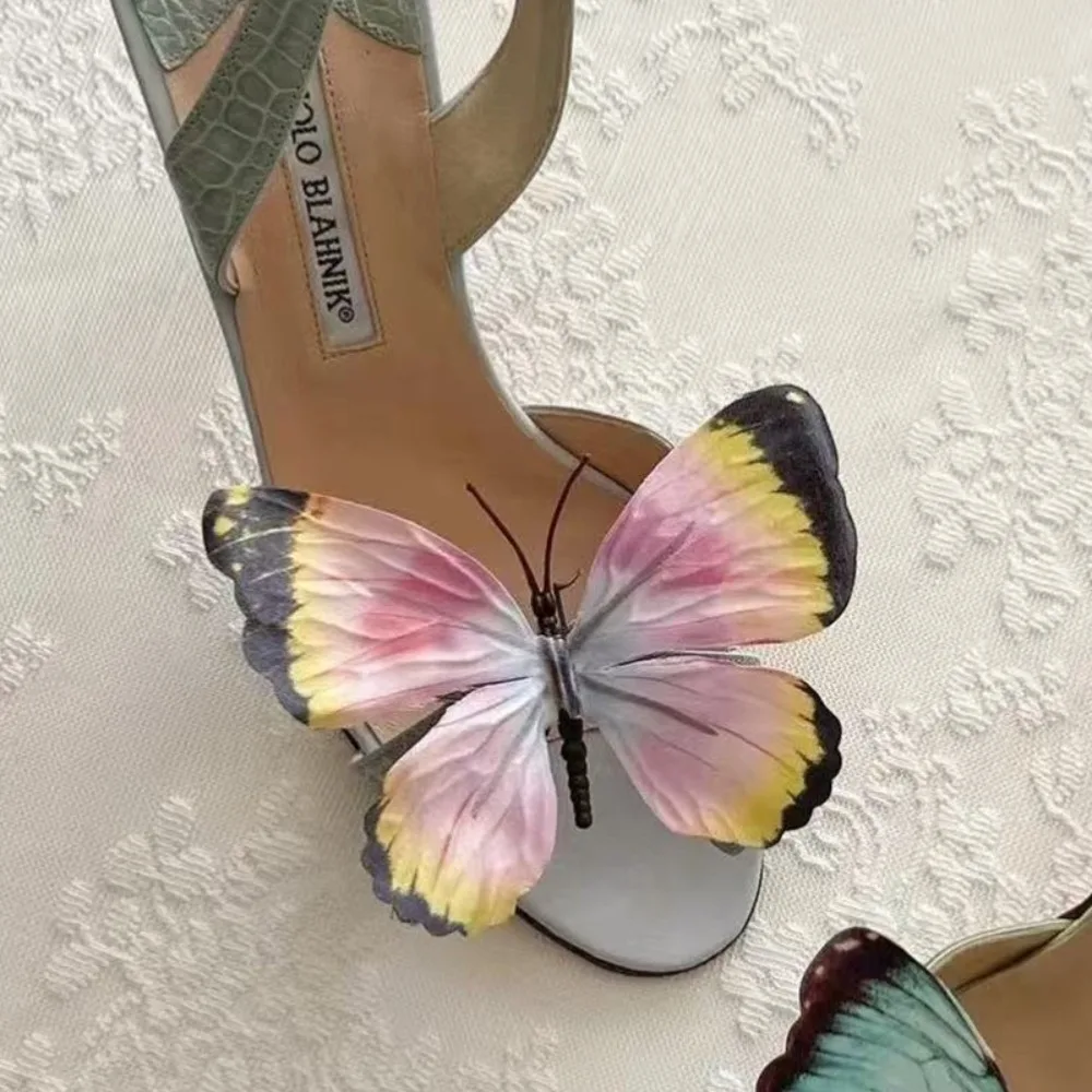 1 Pair Simulation Coloful Thai Fairy Butterfly Flower Shoe Buckles Butterfly Orchid Phalaenopsis Shoe Flower Sandals