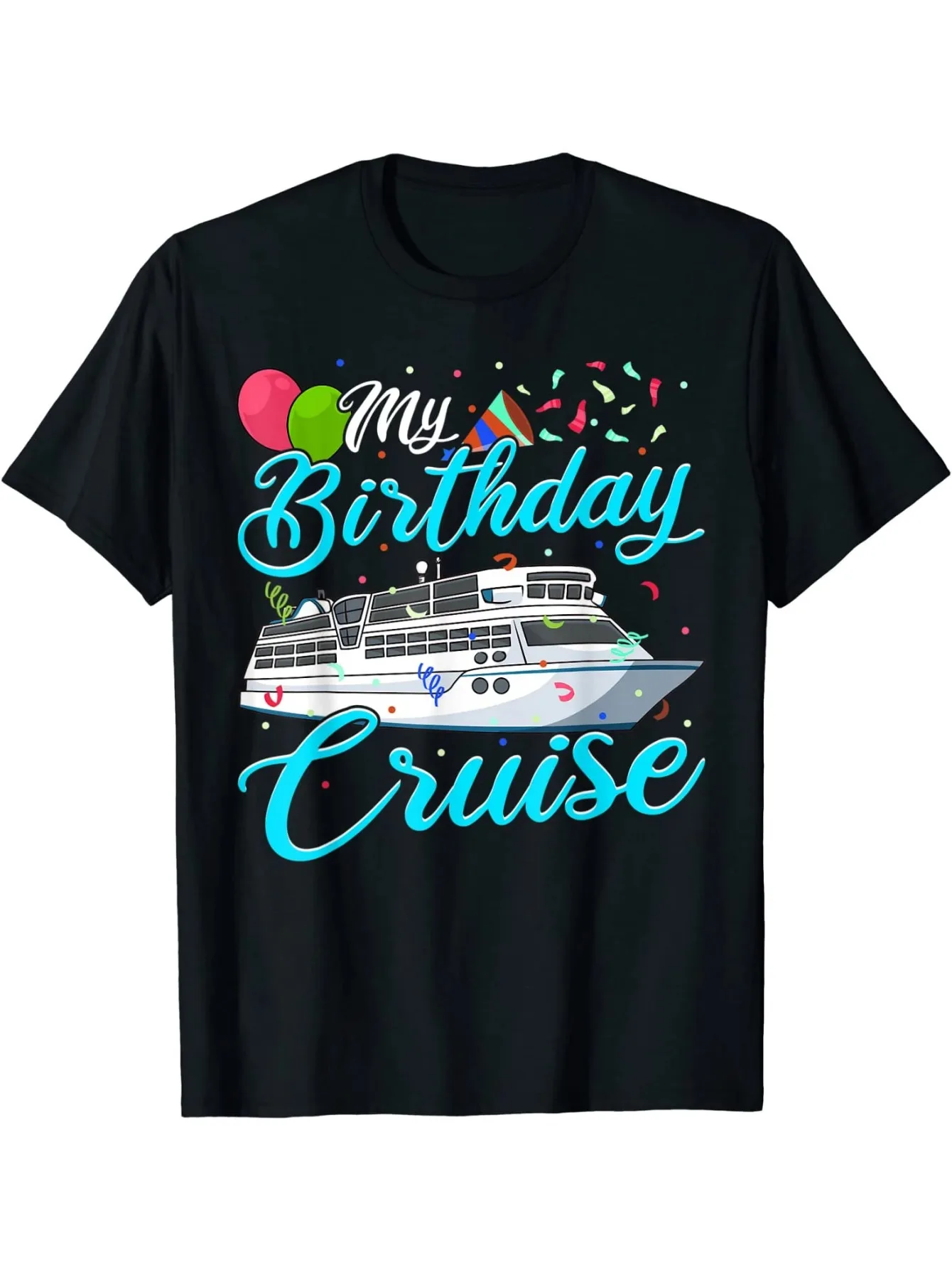 

Футболка My Birthday Cruise — мужской мягкий хлопковый топ с короткими рукавами для подарка на отпускной вечеринку, удобный \u0026 универсальный