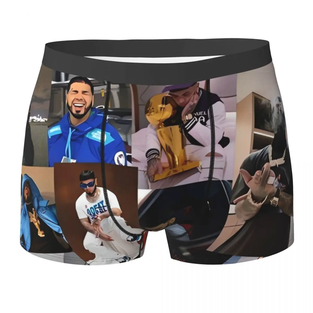 

Anuel AA Underwear Real Hasta la Muerte Cute Panties Printed Boxer Brief Pouch Men's Plus Size Boxershorts