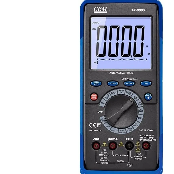 Multimeter Digital Otomotif Profesional CEM AT-9995 Dengan Antarmuka RS232