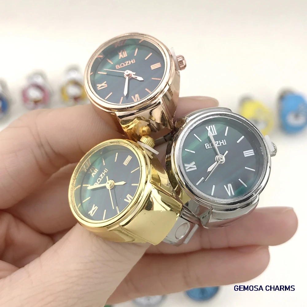 ساعة GEMOSA بإصبع دائري من الفولاذ المقاوم للصدأ، وصلة ساحرة إيطالية، ساعة كوارتز كلاسيكية، خاتم مجوهرات عصرية للرجال والنساء #3