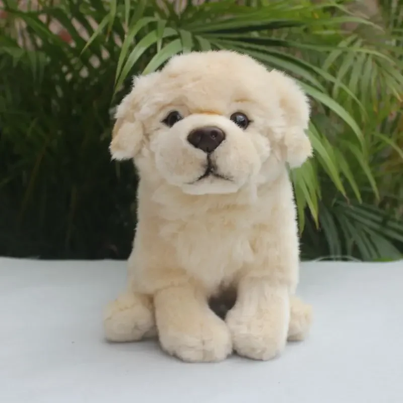 Labrador Retriever Plush Toy Realistic Lab Stuffed Dog Lifelike Golden Retriever Plushie Sheep Dog Simulation Doll Gift Kids
