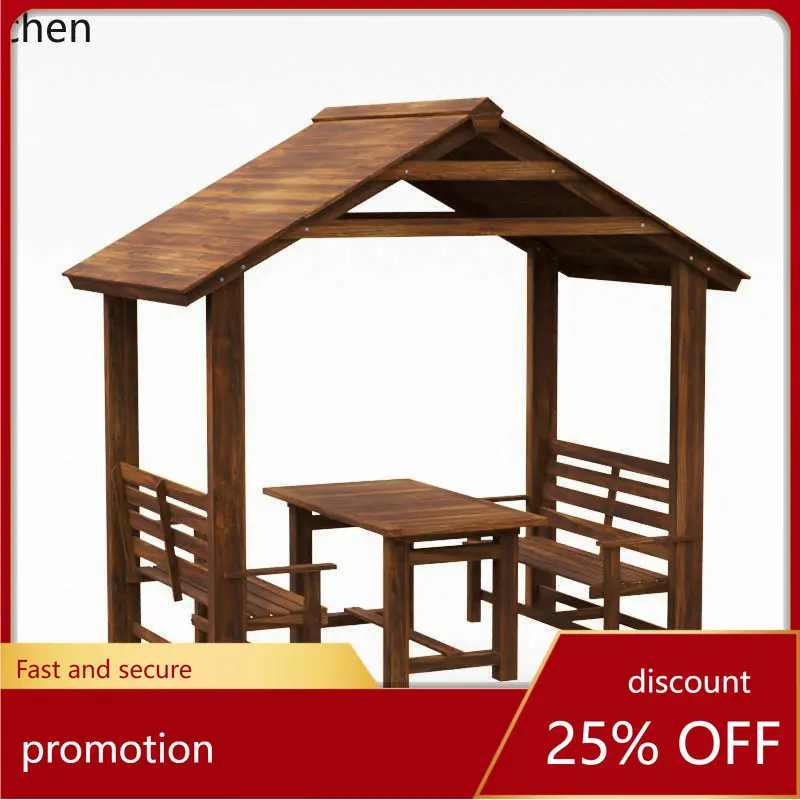 

Уличная скамья из массива дерева CZ для патио, сада, виллы, устойчивая к коррозии, для отдыха на открытом воздухе