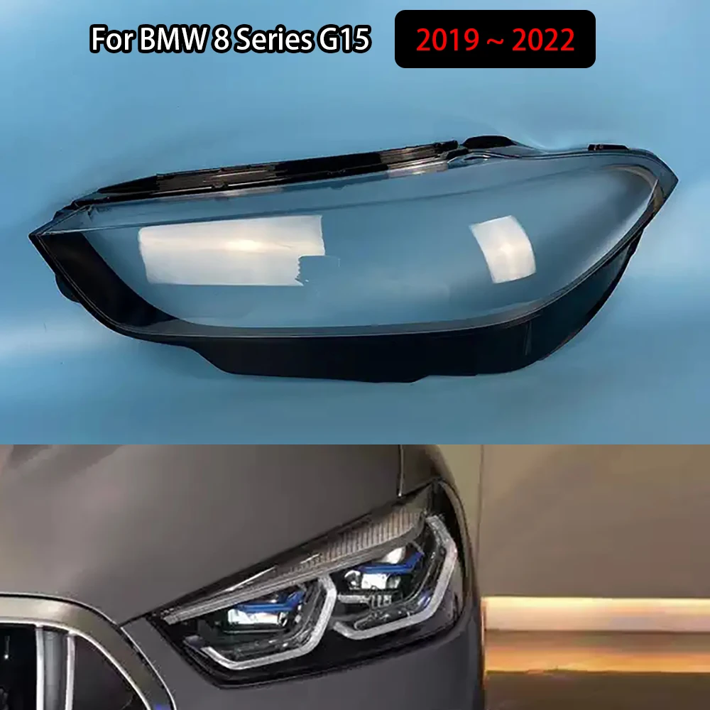 

For BMW 8 Series G15 2019 2020 2021 2022 Front Headlight Cover Headlamp Lamp Shell Transparent Lampshade Lens Plexiglass