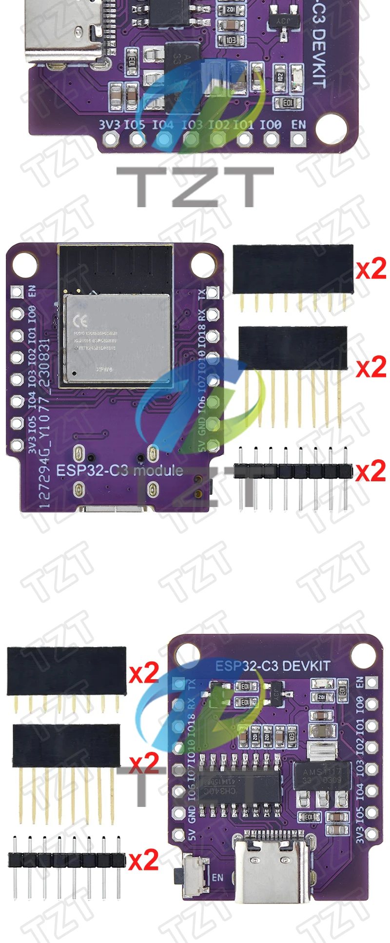 Tzt wemos d1 mini esp8266 esp32 ESP32-C3 ESP32-C3-MINI-1-N4 serielles wifi + bluetooth ch340g esp8684 entwicklungs board für arduino – Detail 7